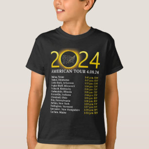 Eclipse 太陽の 2024 American Tour 2024 Totality Tot Tシャツ