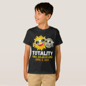 Eclipse 太陽の 2024 Gles おもしろい Sun Moon Kids Boys Tシャツ (正面フル)
