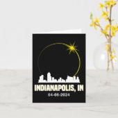 Eclipse 太陽の 2024 Indianapolis Skyline Indiana Ec カード (黄色い花)