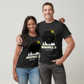 Eclipse 太陽の 2024 Indianapolis Skyline Indiana Ec Tシャツ (ユニセックス)