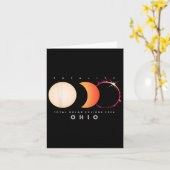 Eclipse 太陽の 2024 Ohio Total Eclipse America Garp カード (黄色い花)