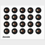 Eclipse 太陽の 2024 Ohio Total Eclipse America Garp ラウンドシール (シート)