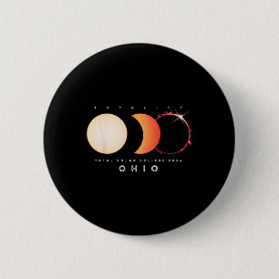 Eclipse 太陽の 2024 Ohio Total Eclipse America Garp 缶バッジ