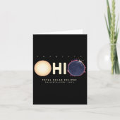 Eclipse 太陽の 2024 Ohio Total Eclipse Astronomy Gr カード (正面)