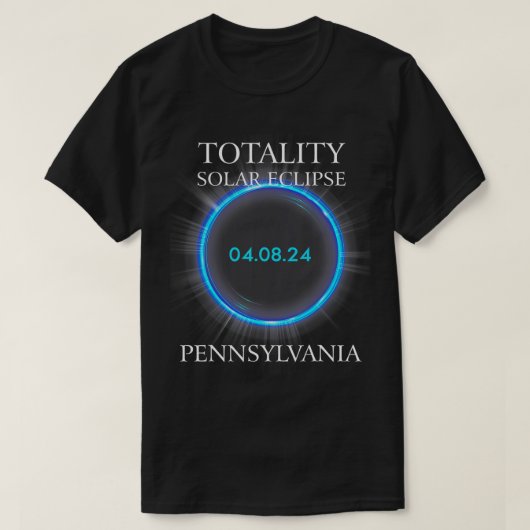 Eclipse 太陽の 2024 Pennsylvania 040824 Astronomy L Tシャツ (デザイン正面)