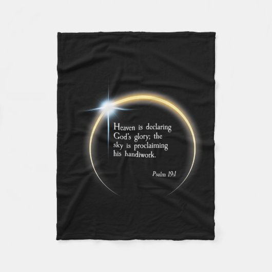 Eclipse 太陽の 2024 - Psalm 191 フリースブランケット (正面)