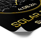 Eclipse 太陽の 2024 Syracuse Ny New York Totality E ポスター (角)