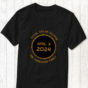 Eclipse 太陽の 2024 Tシパーソナライズされたャツ合計 Tシャツ