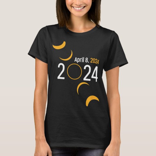 Eclipse 太陽の 2024 tシャツ (正面)