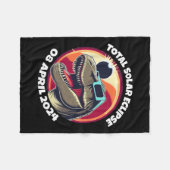 Eclipse 太陽の 2024 Tレックスを使用したEclipse Gles フリースブランケット (正面(横))