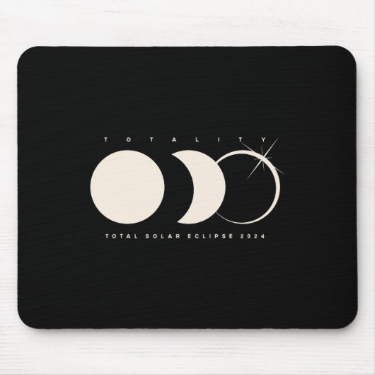 Eclipse 太陽の 2024 Total Eclipse Astronomy Graphic マウスパッド (正面)
