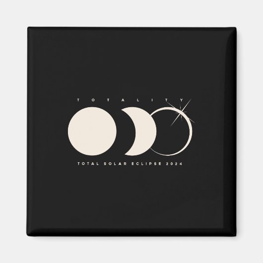 Eclipse 太陽の 2024 Total Eclipse Astronomy Graphic マグネット (正面)