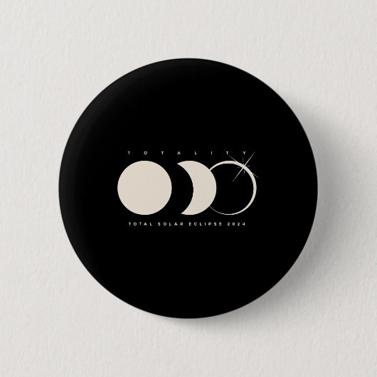 Eclipse 太陽の 2024 Total Eclipse Astronomy Graphic 缶バッジ (正面)