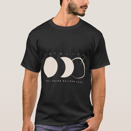 Eclipse 太陽の 2024 Total Eclipse Astronomy Graphic Tシャツ (正面)