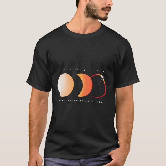 Eclipse 太陽の 2024 Total Eclipse Astronomy Sun Gra Tシャツ (正面)