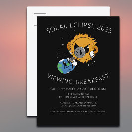 Eclipse 太陽の 2025写真爆弾の表示パーティー インビテーションポストカード