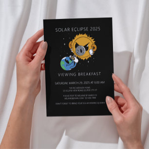 Eclipse 太陽の 2025写真爆弾の表示パーティー 招待状