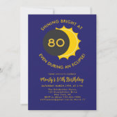 Eclipse 太陽の 2025年3月80日バースデーパーティー 招待状 (正面)