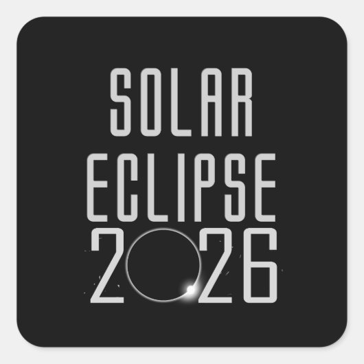 Eclipse 太陽の 2026ボタン スクエアシール (正面)