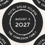 Eclipse 太陽の 2027の総パーソナライズされた数 ラウンドシール