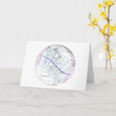 Eclipse 太陽の 2045のグローバルパス合計 カード (黄色い花)