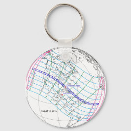 Eclipse 太陽の 2045のグローバルパス合計 キーホルダー