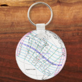 Eclipse 太陽の 2045のグローバルパス合計 キーホルダー (正面)