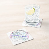 Eclipse 太陽の 2045のグローバルパス合計 スクエアペーパーコースター (インサイチュ)