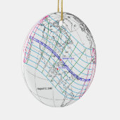 Eclipse 太陽の 2045のグローバルパス合計 セラミックオーナメント (右)