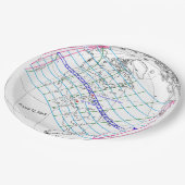 Eclipse 太陽の 2045のグローバルパス合計 ペーパープレート (アングル)