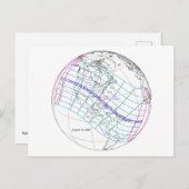 Eclipse 太陽の 2045のグローバルパス合計 ポストカード (正面/裏面)