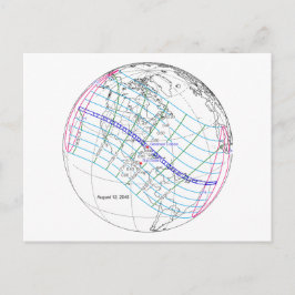 Eclipse 太陽の 2045のグローバルパス合計 ポストカード