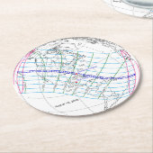 Eclipse 太陽の 2045のグローバルパス合計 ラウンドペーパーコースター (アングル)