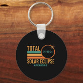 Eclipse 太陽の Arkansas 2024年4月8日Total Totality キーホルダー (正面)