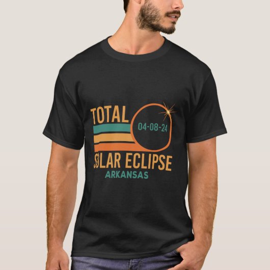 Eclipse 太陽の Arkansas 2024年4月8日Total Totality Tシャツ (正面)