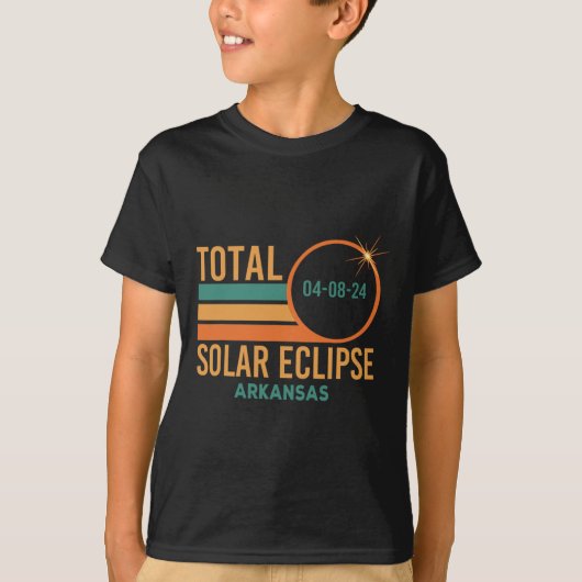 Eclipse 太陽の Arkansas 2024年4月8日Total Totality Tシャツ (正面)
