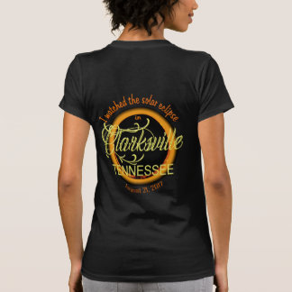 Eclipse 太陽の Clarksville TN女子シャツ Tシャツ