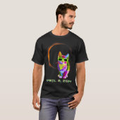 Eclipse 太陽の Glassを装着した2024年太陽の猫 Tシャツ (正面フル)