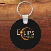 Eclipse 太陽の Illinois Carbondale Usa Totality Apr キーホルダー (正面)