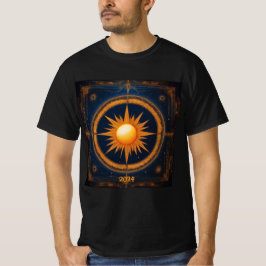 Eclipse 太陽の Mystical Balance 2024名前を追加メンズ Tシャツ