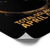 Eclipse 太陽の Tee 2024トータルEclipse太陽の 4.08.24 ポスター (角)