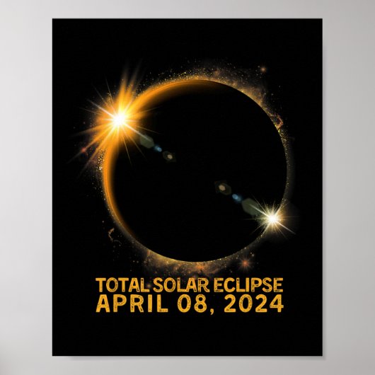 Eclipse 太陽の Tee 2024トータルEclipse太陽の 4.08.24 ポスター (正面)