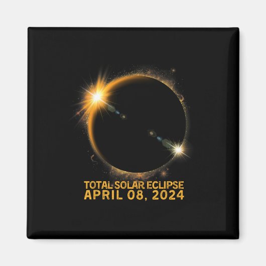 Eclipse 太陽の Tee 2024トータルEclipse太陽の 4.08.24 マグネット (正面)