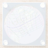 Eclipse 2017の太陽のグローバルパスの合計 ガラスコースター (裏面)