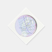 Eclipse 2017の太陽のグローバルパスの合計 スタンダードカクテルナプキン (角)