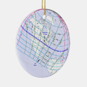 Eclipse 2017の太陽のグローバルパスの合計 セラミックオーナメント (右)