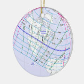 Eclipse 2017の太陽のグローバルパスの合計 セラミックオーナメント (左)
