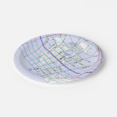 Eclipse 2017の太陽のグローバルパスの合計 ペーパープレート (アングル)