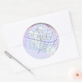 Eclipse 2017の太陽のグローバルパスの合計 ラウンドシール (封筒)