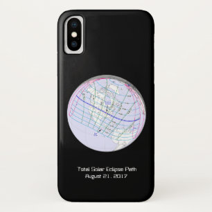 Eclipse 2017の太陽のグローバルパスの合計 iPhone x ケース